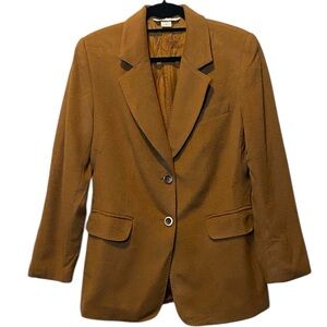 Peter Nygard Vintage Blazer Women’s 8 Brown Wool Angora Blend Single Breasted